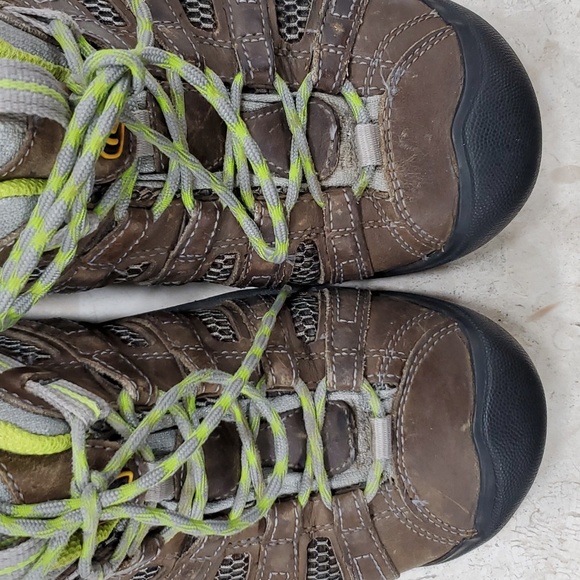 Keen Voyageur Women's Shoe Size 9.5 Green Brown Leather Hiking Sneaker - Picture 7 of 16